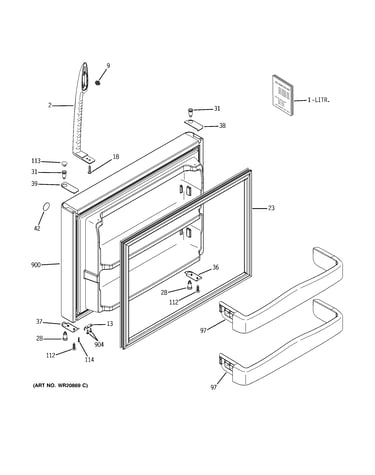 Freezer door