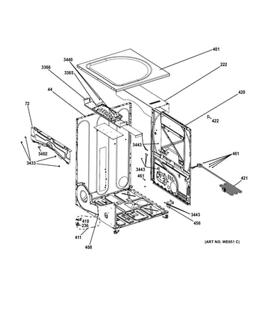 Cabinet & top panel
