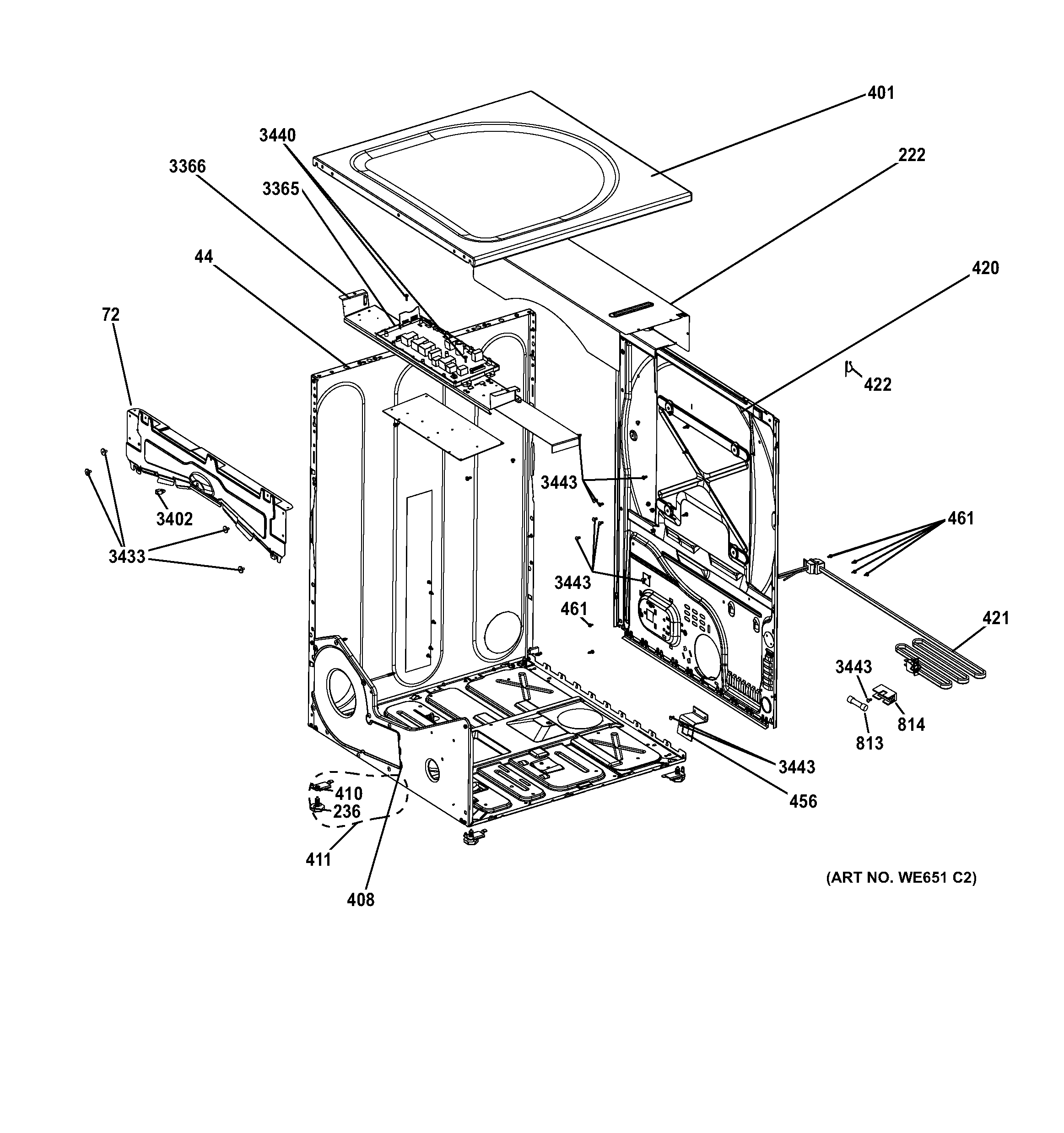 Cabinet & top panel