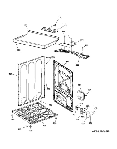 Cabinet & top panel