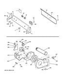 Backsplash, blower & motor assembly