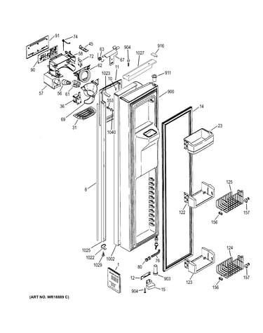 Freezer door