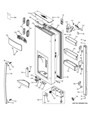 Dispenser door