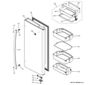 GE DFE28JGHCBB fresh food door - rh diagram