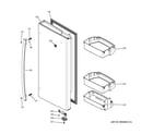 GE GYE22KSHCSS fresh food door - rh diagram