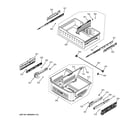 GE GYE22KSHCSS freezer shelves diagram