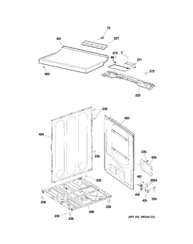 Cabinet & top panel