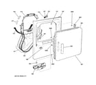 GE GTDP280GD0WW front panel & door diagram