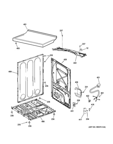 Cabinet & top panel