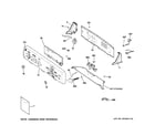 GE GTWP2250D1WW controls & backsplash diagram