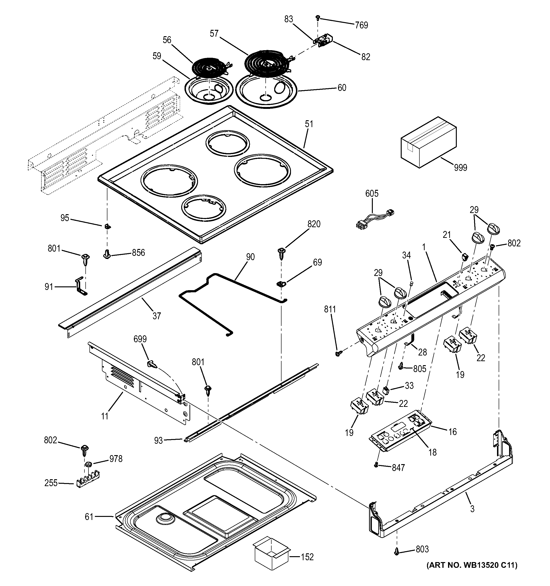 Control panel & cooktop