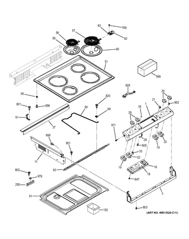 Control panel & cooktop