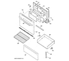 Hotpoint RB526DH2BB door & drawer parts diagram