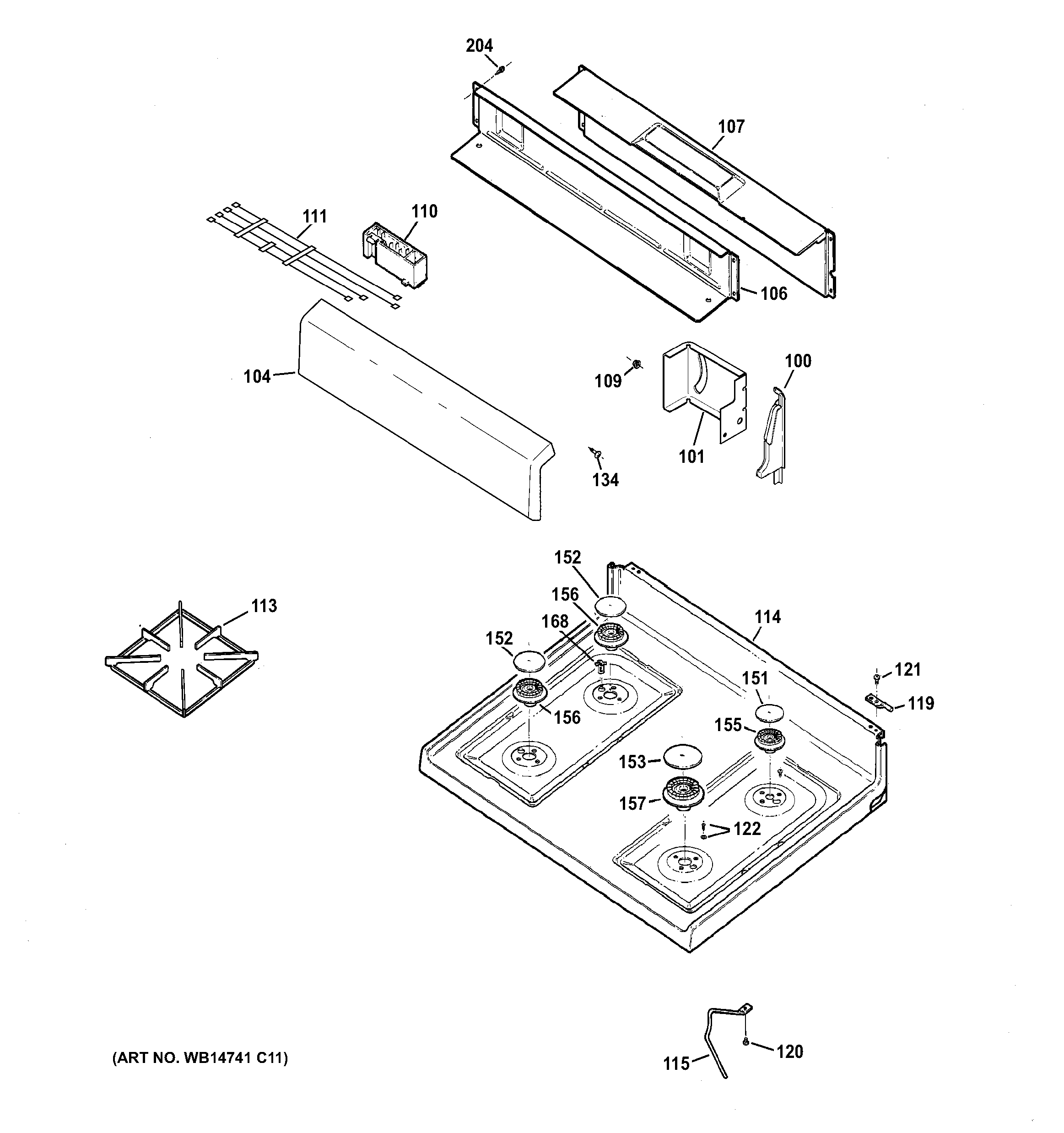Control panel & cooktop