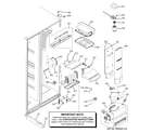 GE ZFSB25DXCSS fresh food section diagram