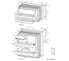 GE GTE17HBWKRWW doors diagram