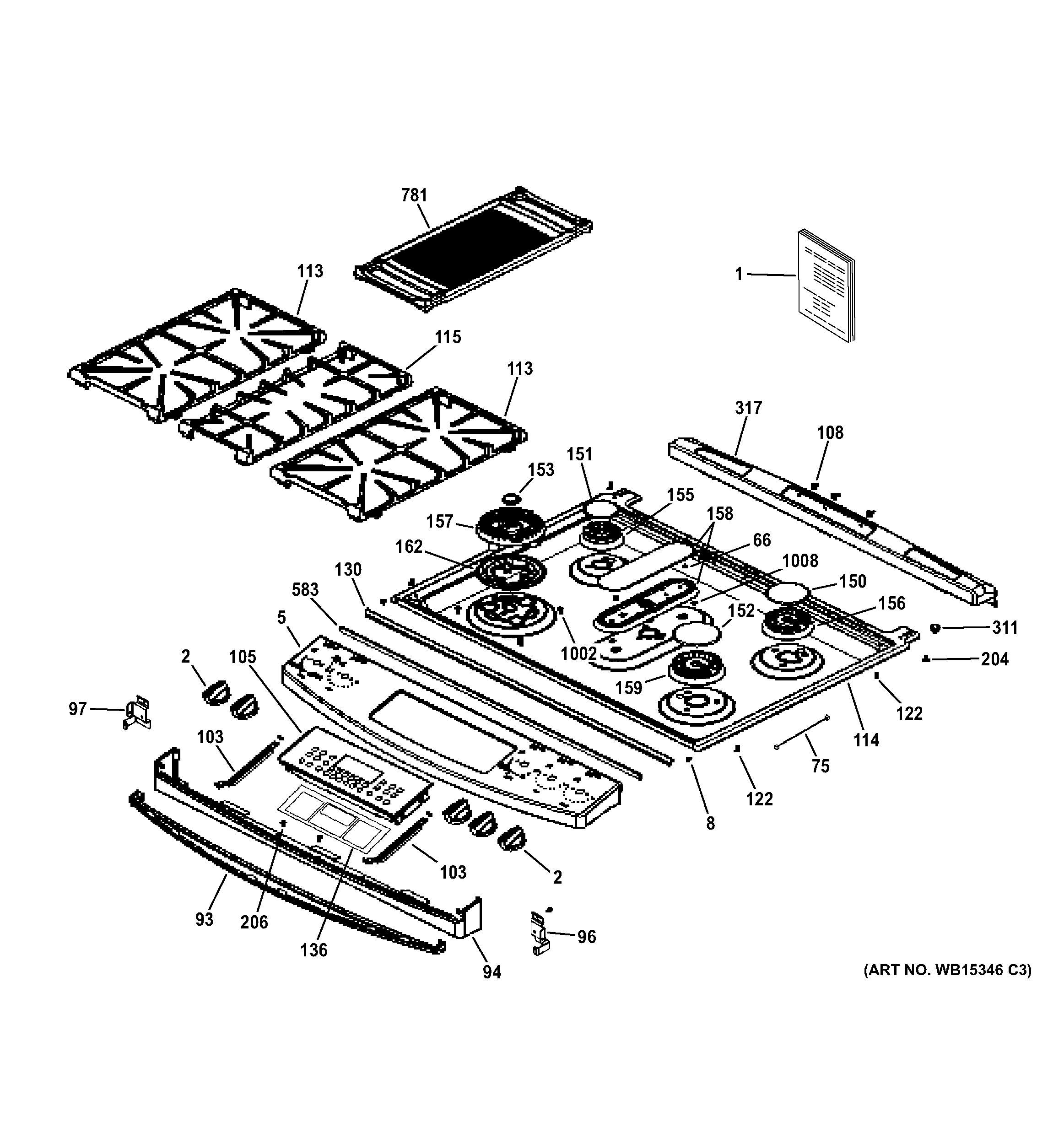 CONTROL PANEL & COOKTOP