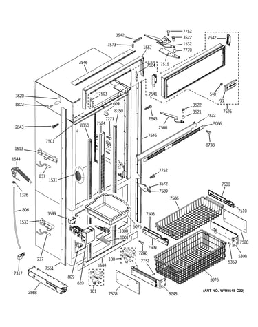 Freezer section, trim & components