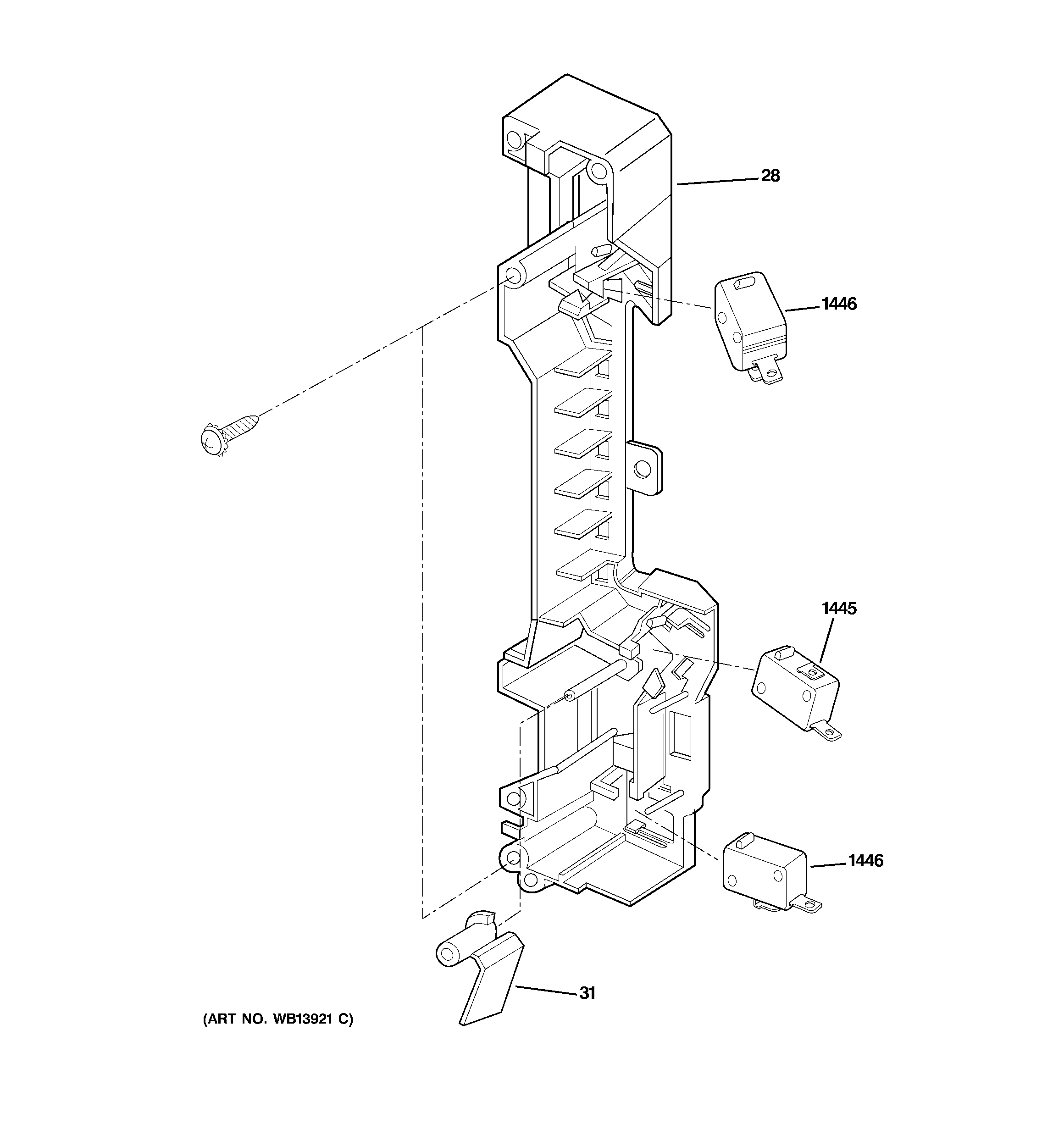 Latch board parts