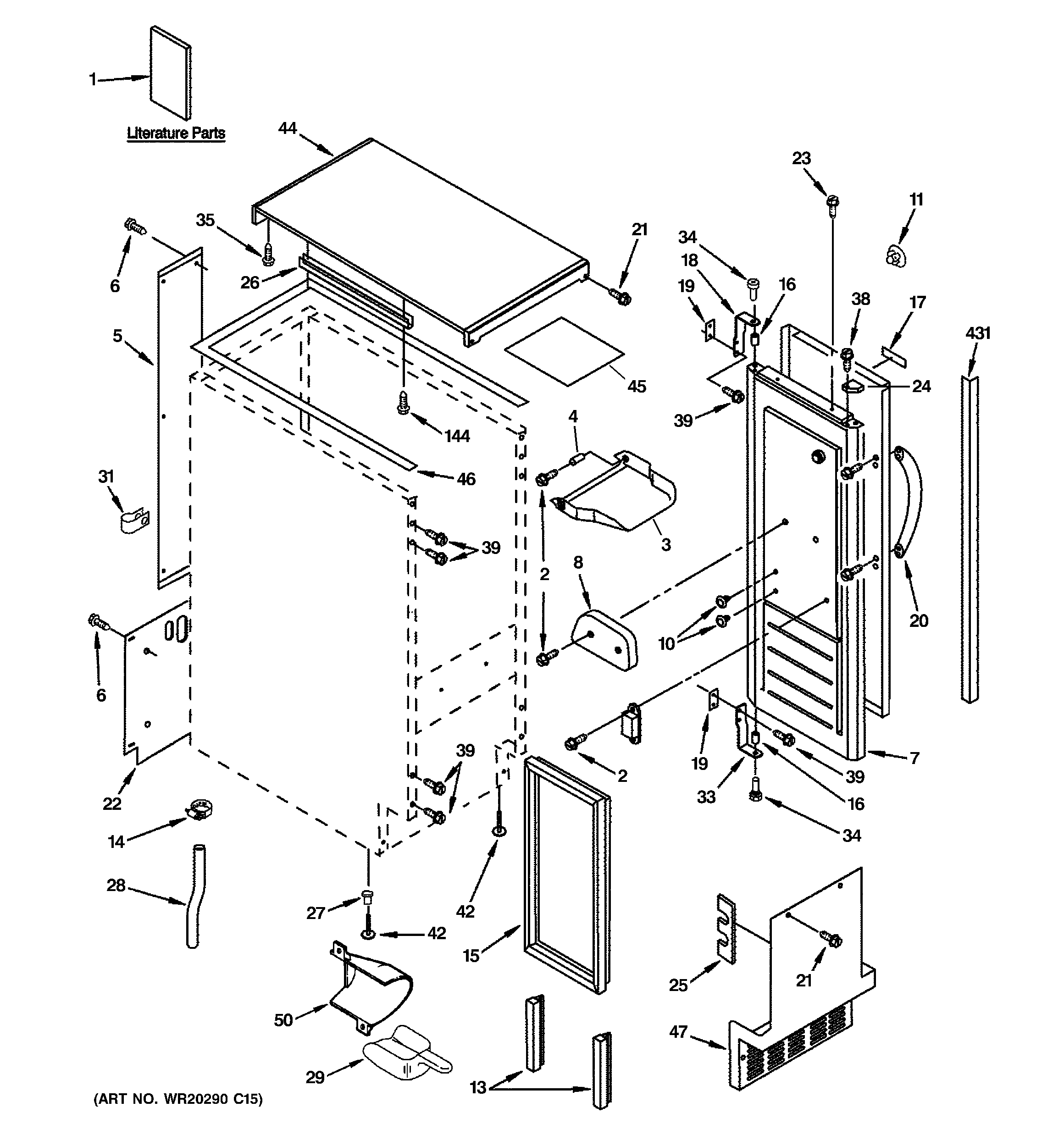 Cabinet, liner & door parts