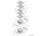 GE ZISS480DRKSS freezer shelves diagram