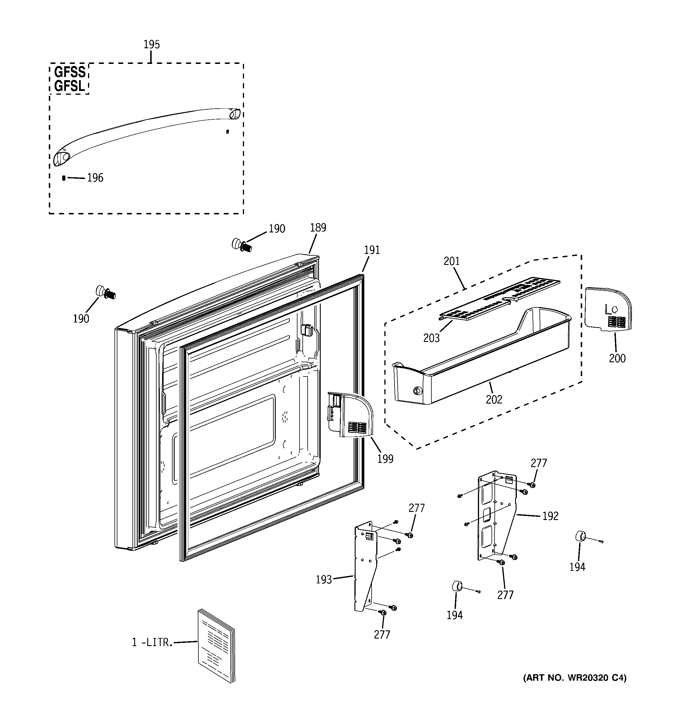 Freezer door