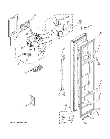 Freezer door