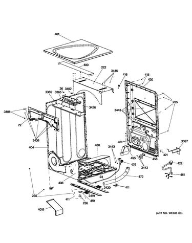 Cabinet & top panel