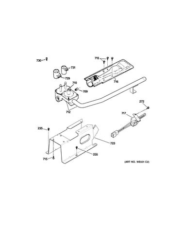 Gas valve & burner assembly