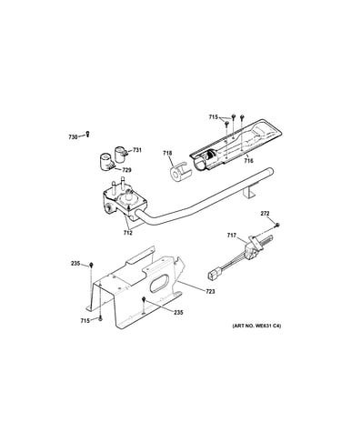 Gas valve & burner assembly