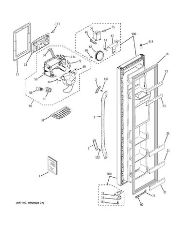 Freezer door