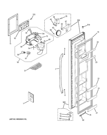 Freezer door