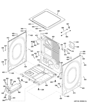 Cabinet & top panel