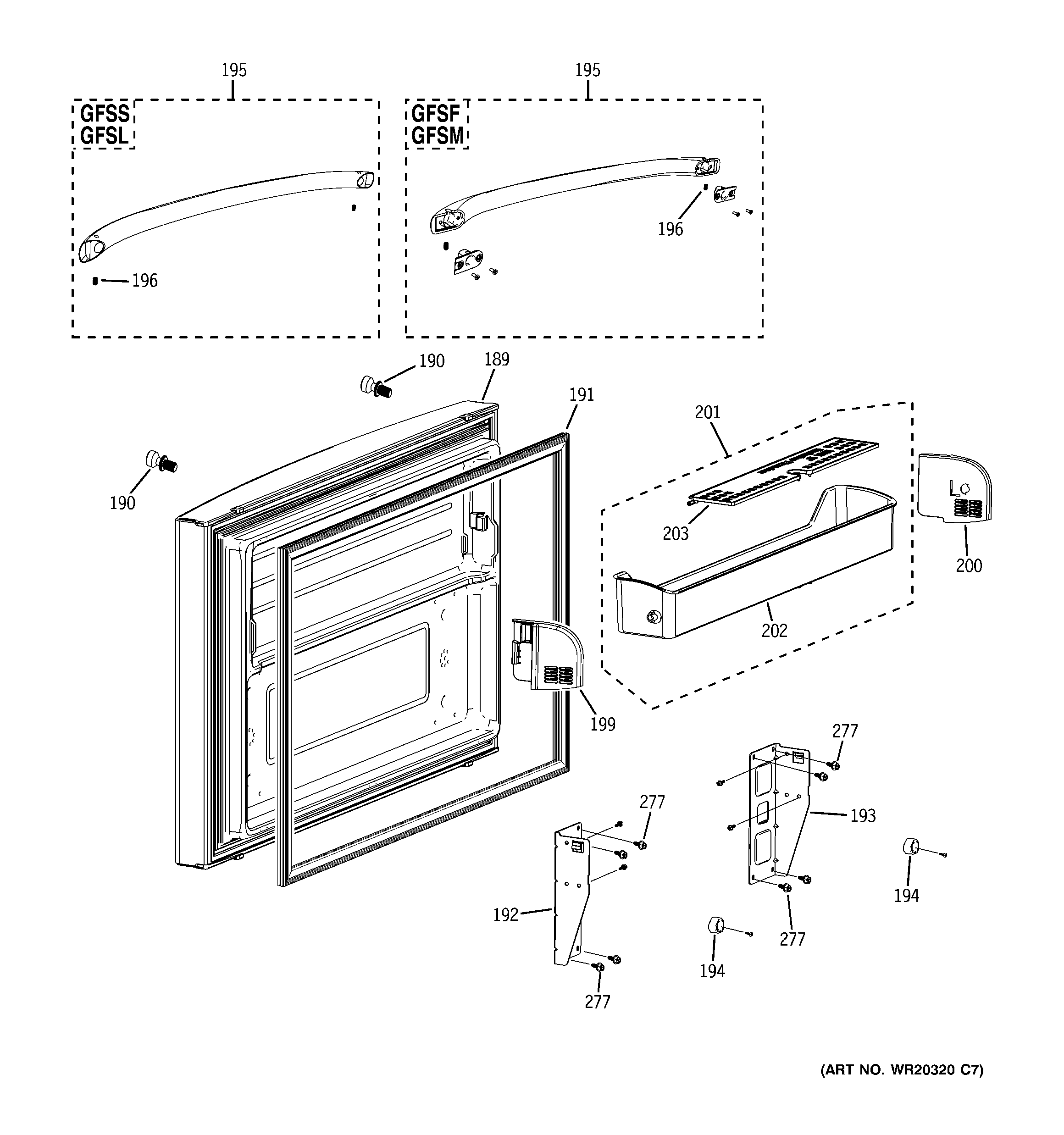 Freezer door