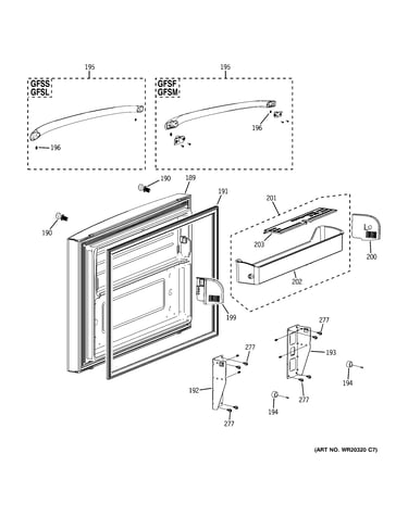 Freezer door