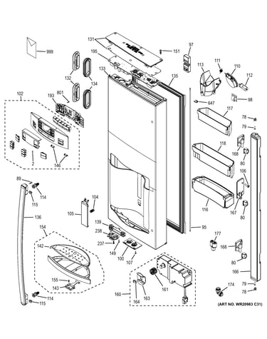 Dispenser door