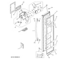 GE GSE22ETHBBB freezer door diagram