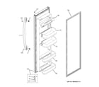 GE GSE22ETHBBB fresh food door diagram