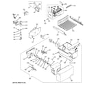 GE GSE22ETHBBB ice maker & dispenser diagram