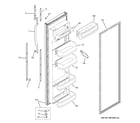 GE GSS22WGPCBB fresh food door diagram