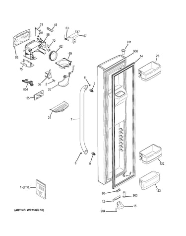 Freezer door