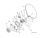 GE GTUP270GM5WW blower & motor assembly diagram