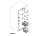 GE GSE25HMHES freezer shelves diagram