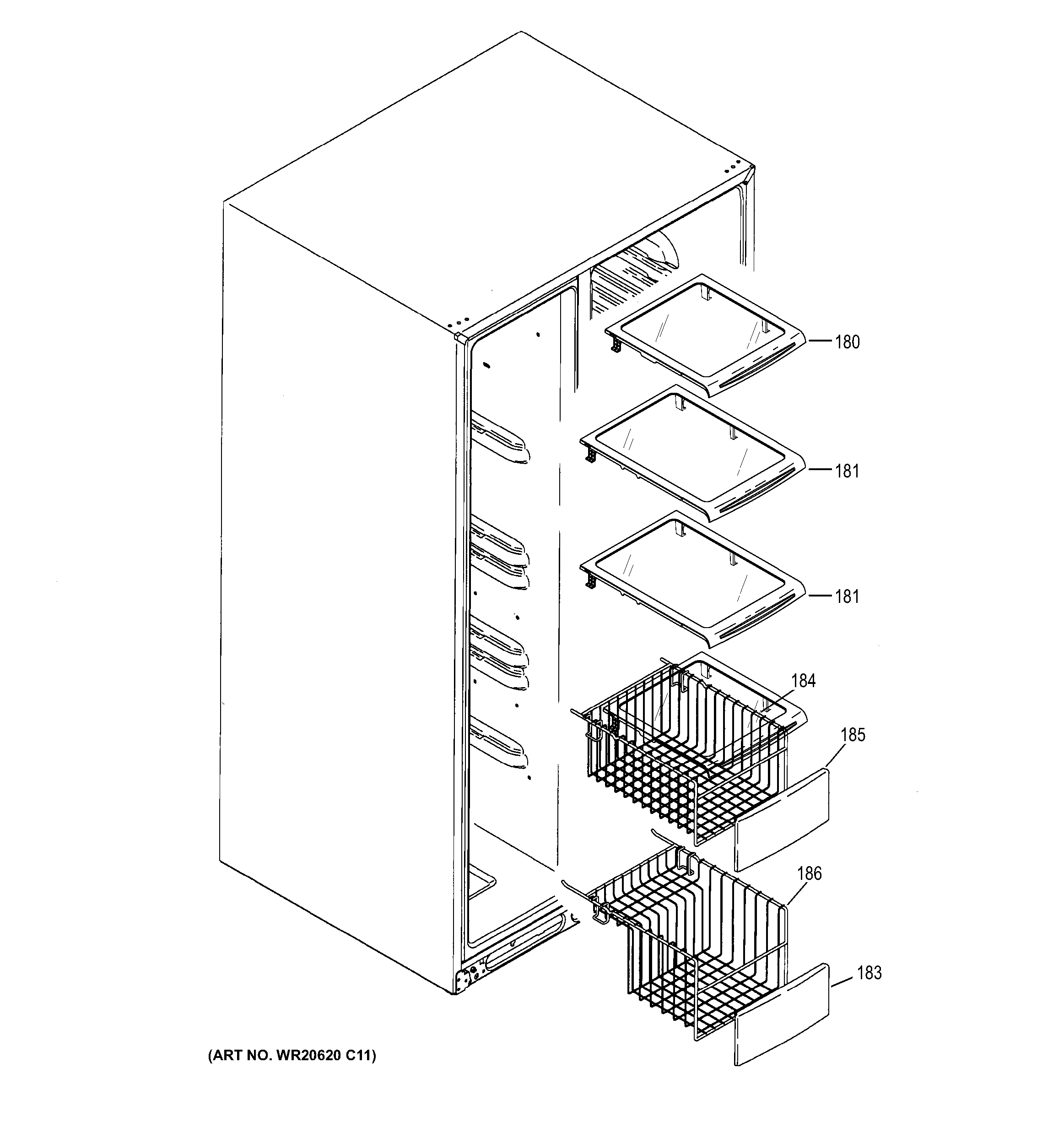Freezer shelves