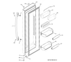 GE GSS23HGHBCWW fresh food door diagram