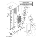 GE GSS23HGHBCWW freezer section diagram