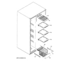 GE GSS23HGHBCWW freezer shelves diagram