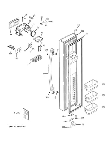 Freezer door