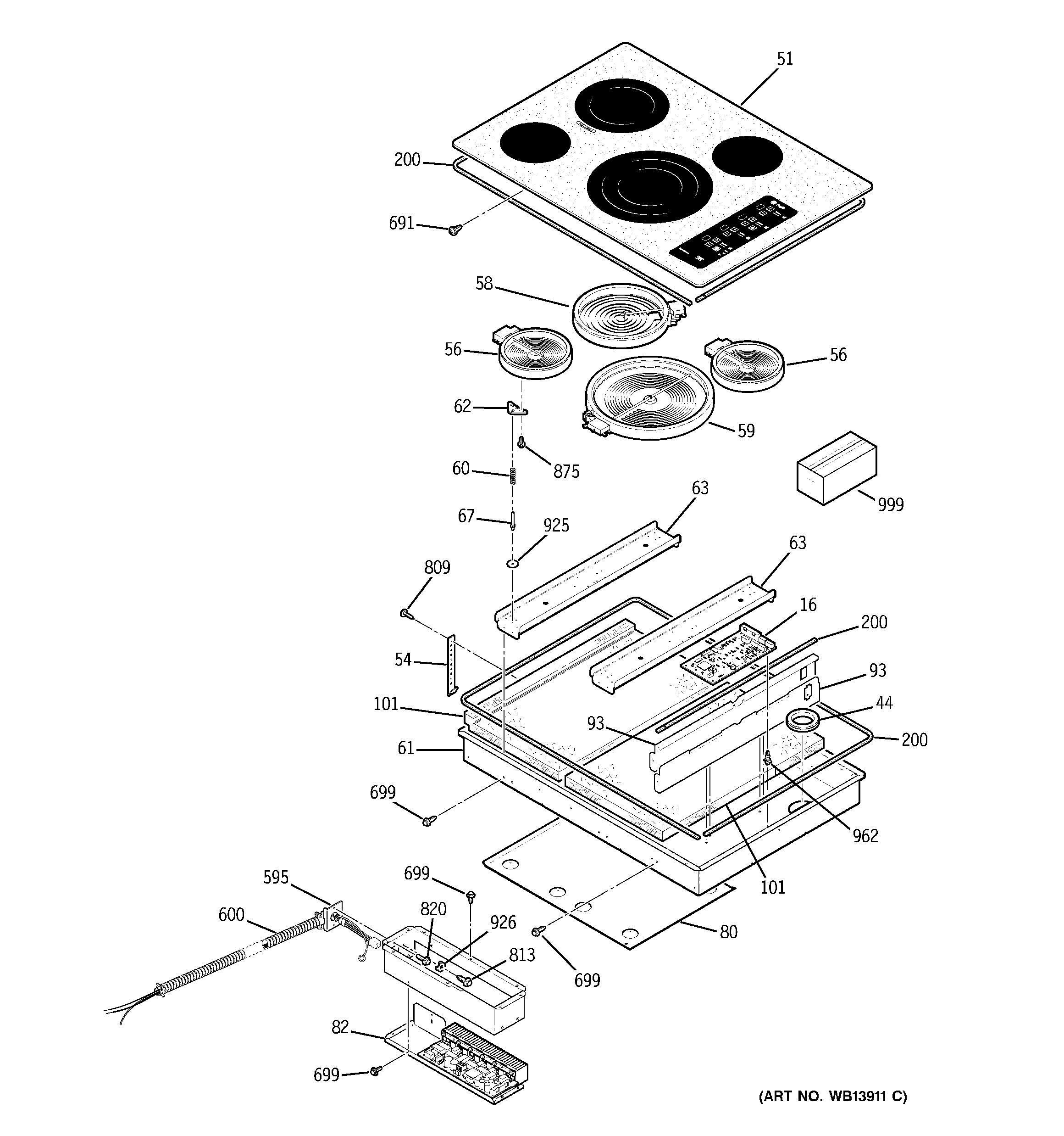 CONTROL PANEL & COOKTOP