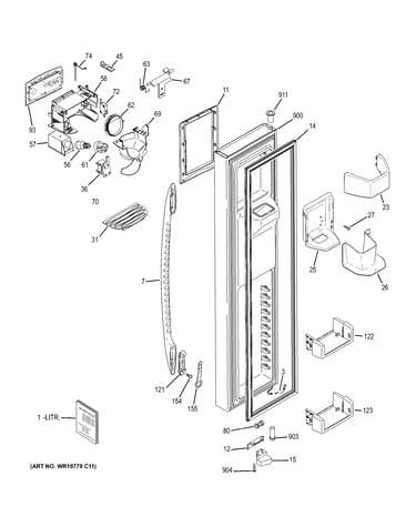 Freezer door